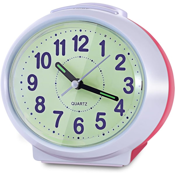Analog Talking Alarm Clock - Talar tydligt tid och datum - Lätt att använda med stora siffror på en luminescerande bakgrund för demens,