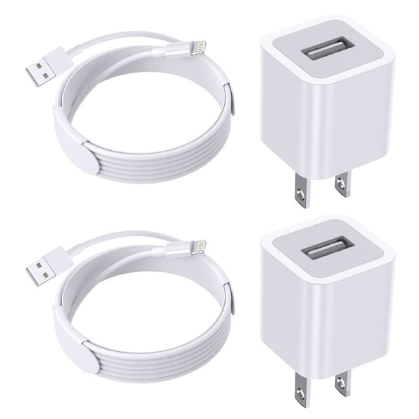 Iphone-lader [Apple Mfi-sertifisert] 2-pak Apple Iphone
