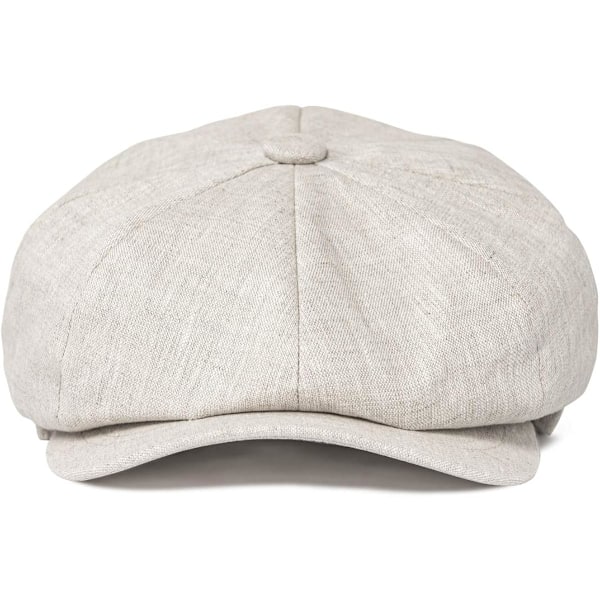 Herringbone andningsbar sommarhatt i linne för män