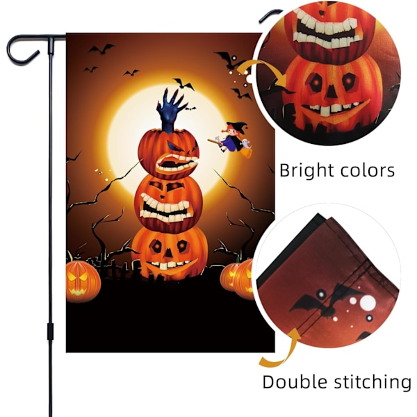 Trädgårdsdekoration 12x18 Dubbelsidig Trädgård  Används för Veranda Gård Trädgård Hem Semesterdekoration. (Halloween-1) Halloween-1 Halloween-1