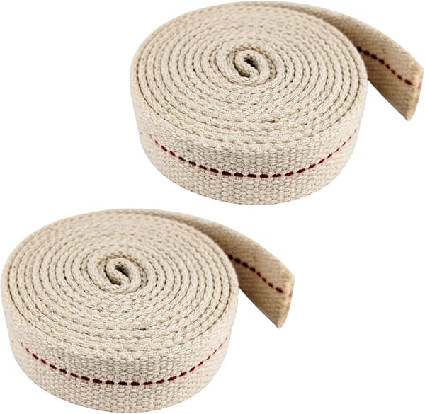 2 ruller/4 meter flat oljelampeveke, 2,5 cm bomullsvekeerstatning for parafinbrenner, lykt, lamper (2, 2,5 cm)