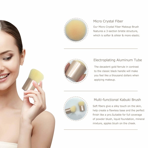 Infällbar foundationborste Kabuki Brush