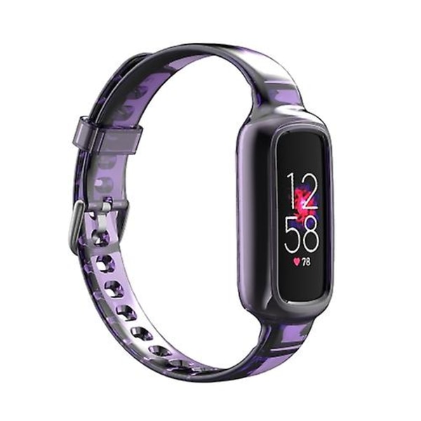 For Fitbit Luxe silikone integreret urrem QWF Purple
