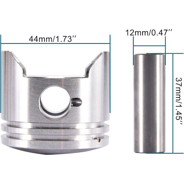 44mm Kolvmonteringssats - Ersättning för 49cc 2-takts Pocket Bike