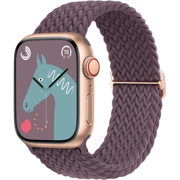 Flettet elastisk justerbar klokkebånd for Apple Watch