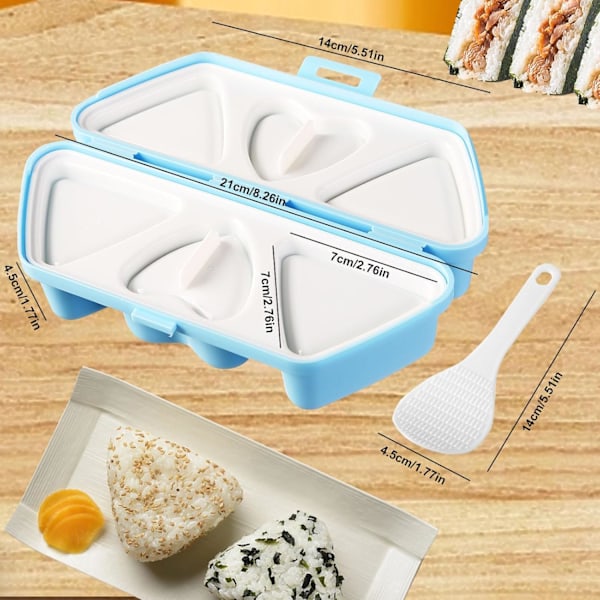 Onigiri-form - 2 st Non-Stick Sushi Rice Ball Maker och Bento-form