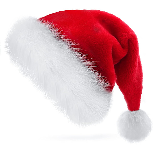 Julhatt, hatt för vuxna, semesterjulhatt, unisex sammetsmysig julhatt