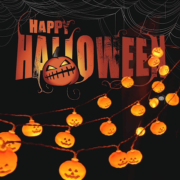 Led varm farge gyllen melon Halloween dekorasjon rekvisita