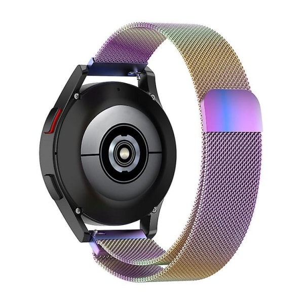 Udskiftningsrem i rustfrit stål, magnetisk Milan-modearmbånd til Samsung Galaxy Watch 3 Rainbow 22mm