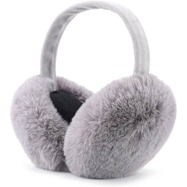 Kabel stickade lurviga fleece hörselkåpor för kvinnor - Öronskydd för kallt väder