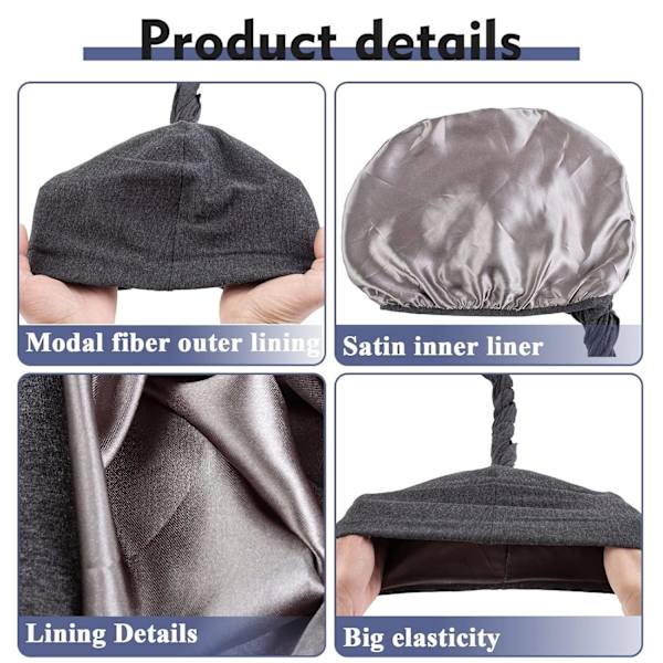 2 stk. Turban til mænd Stretch Halo Turban Hue Lang