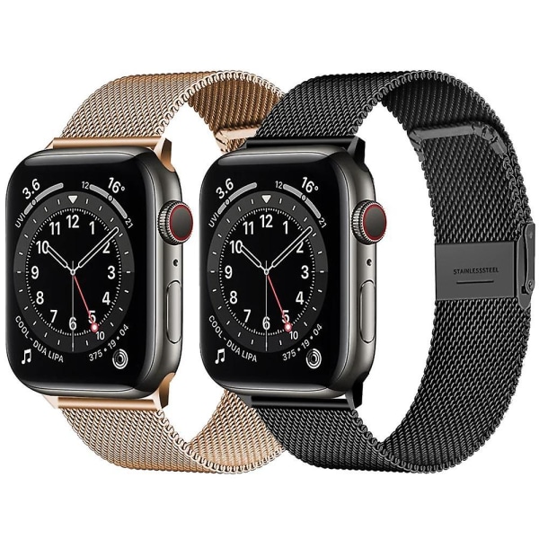 Milanese Loop Strap Til Apple Watch Ultra Band 44mm 40mm 45mm 41mm 49mm 42mm 38mm 44 Mm Correa Armbånd Iwatch Series 3 6 Se 7 8 space gray 38mm 40mm 41mm