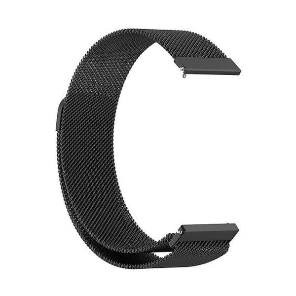 Udskiftningsrem i rustfrit stål, magnetisk Milan Fashion-armbånd til Samsung Galaxy Watch 3 black 20mm