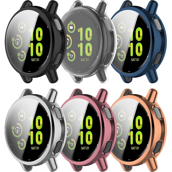 Skärmskyddsfodral Kompatibelt för Garmin vivoactive 5, Mjukt Flexibelt TPU Stötsäkert Fodral Skyddande Skal Stötfångarskydd för vivoactive 5 Smartwa