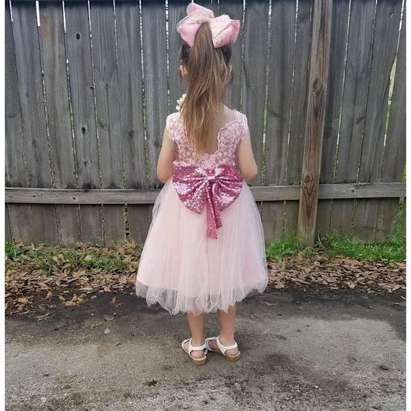 0-12 år Baby Blomsterflicka Klänning Bröllop