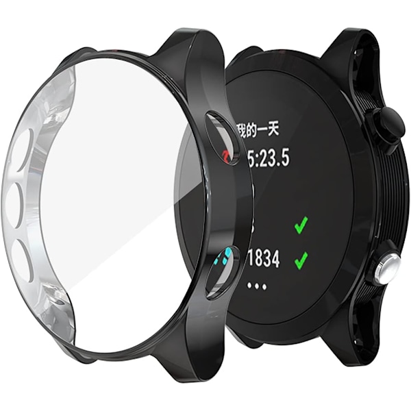TPU-skal för Garmin Forerunner 945, Mjukt Anti-Drop TPU Skyddsskal för Garmin Forerunner 935/945 Smartklocka Svart One Size
