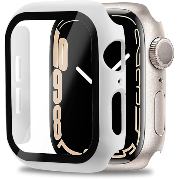 Kompatibelt Apple Watch Series 6 40mm Deksel med Skjermbeskytter Anti-Ripebestandig Støtsikker Hard PC og Herdet Glass Film Bumper Deksel for Apple Watch Se