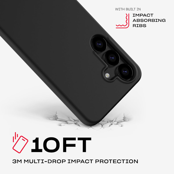 EvoLite til Galaxy S25 - Ultratyndt cover - Sort Sort