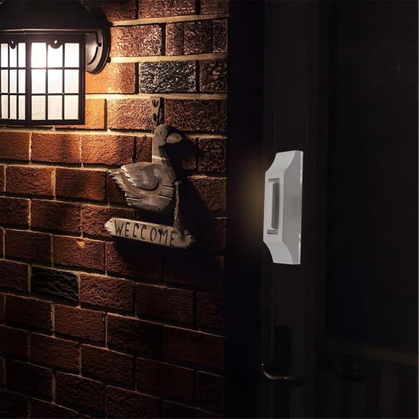LED-belyst kablet ringeklokkeknapp, veggmontert, rustbestandig sinklegering, solid