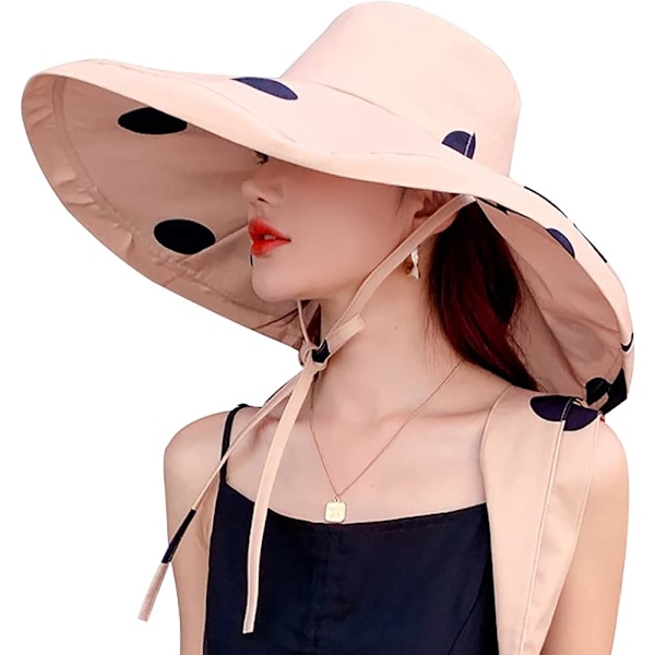 Dam solhatt Packable Reversible Bucket Hat UV solskydd bred