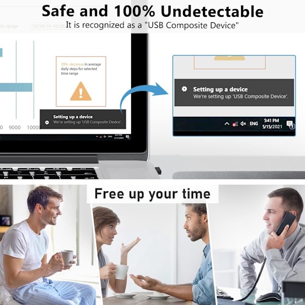 Uoppdagelig USB-musebevegelse uten programvare nødvendig for