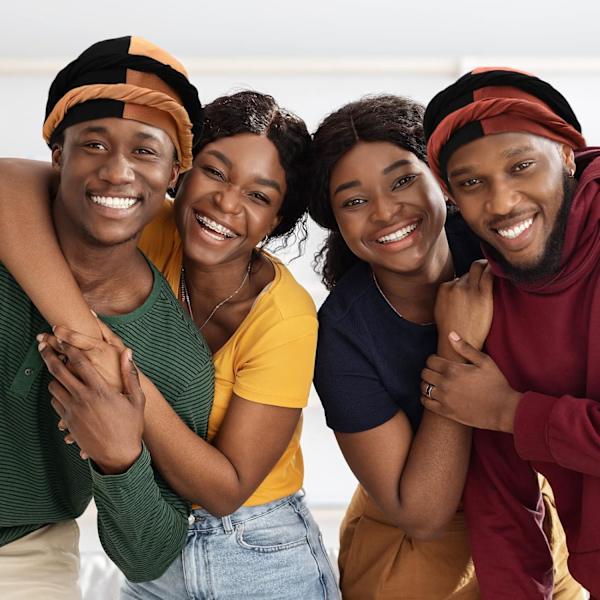 4 delar turban för män Twist Head Wraps för män Stretch