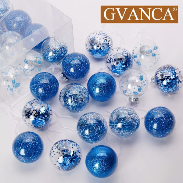 Julekule Ornamenter Shatterproof Klar Plast Dekorative Baller Baubles