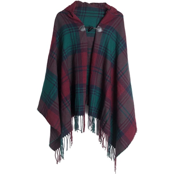 Ternet poncho sweater med åben front, kappefrakke og tæppe sjal til kvinder