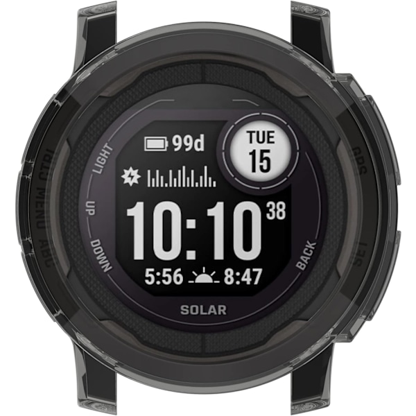 Kompatibel med Garmin Instinct 2 Skyddsfodral, Smartwatch TPU Transparent Skyddsfodral Skal för Garmin Instinct 2 2