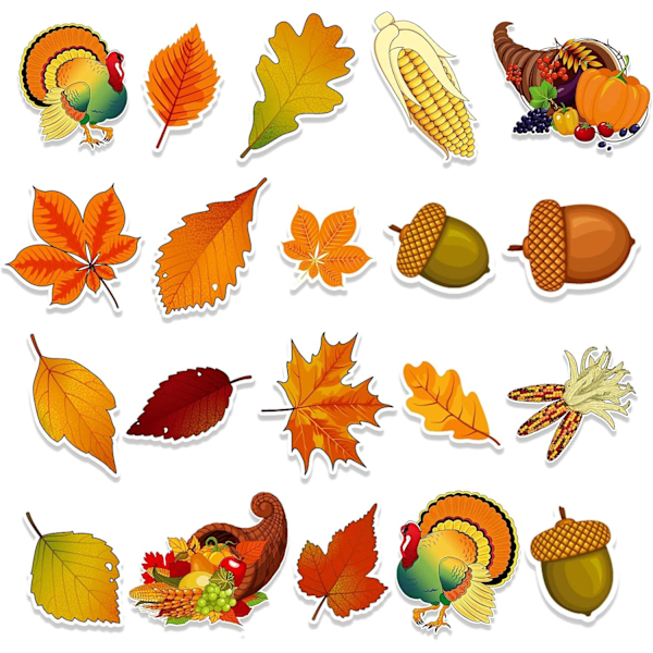 60 stk Thanksgiving høst høst klasserom oppslagstavle dekorasjoner