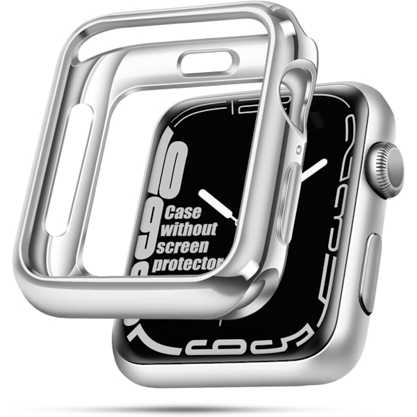 40mm Suojakuori Pehmeä Joustava TPU Naarmuuntumista Estävä Suojaava 40mm Iwatch Kotelo Yhteensopiva Apple Watch Series 6 Series SE Series 5 Series 4 Kanssa, Hopeinen Kotelo &