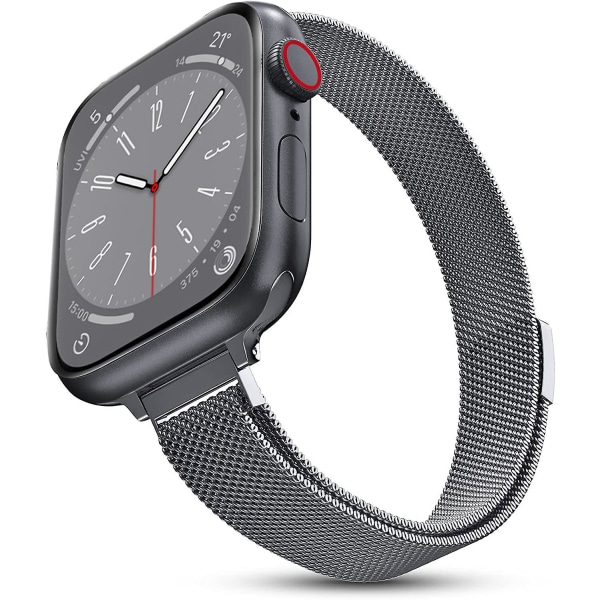 Milanese Loop Rem til Apple Watch Band 40mm 44mm 41mm 45mm 38mm 42mm 49mm 45 Mm Slank Armbånd Iwatch Serie 3 4 6 Se 7 8 Ultra slim gun 42mm 44mm 45mm 49mm