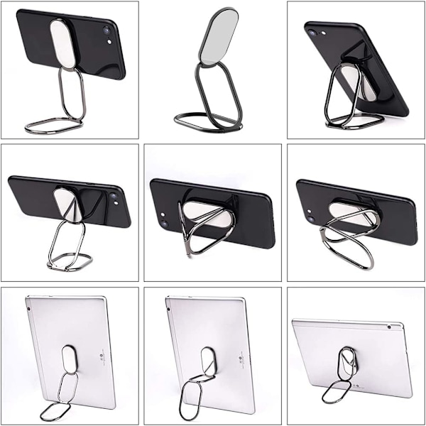 Telefon Ring Holder Fingerstøtte, Foldbar 360° Rotation Mobiltelefongreb til Skrivebord, Kontor, Mobiltelefonstativ Kompatibel med iPhone iPad Smart