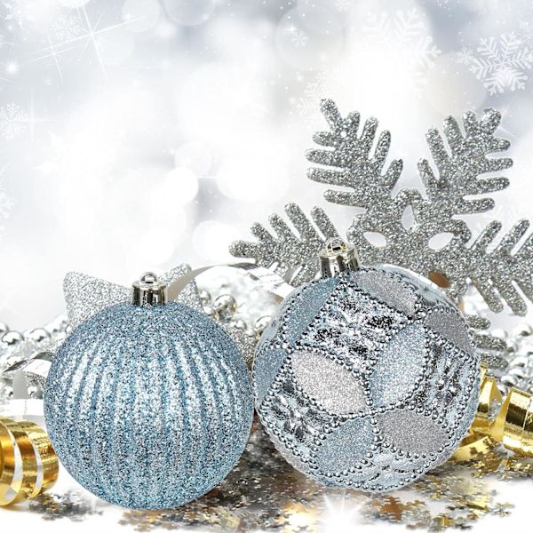 Julgranskulor 3,9\" Shatterproof Julgransdekorationer Set Ljus