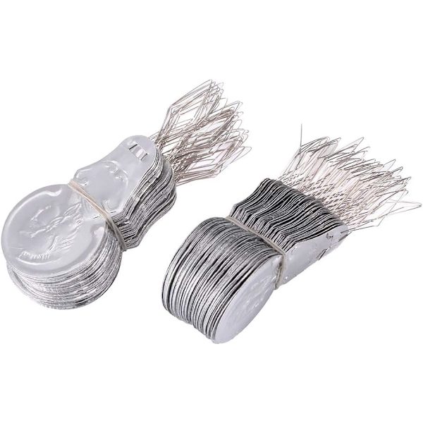 100x Silver Tone Wire Loop Nålträdare - Symaskinsträdverktyg