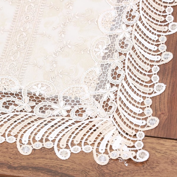 Spisebrikseløber med broderede blomster (17X90) - Vintage