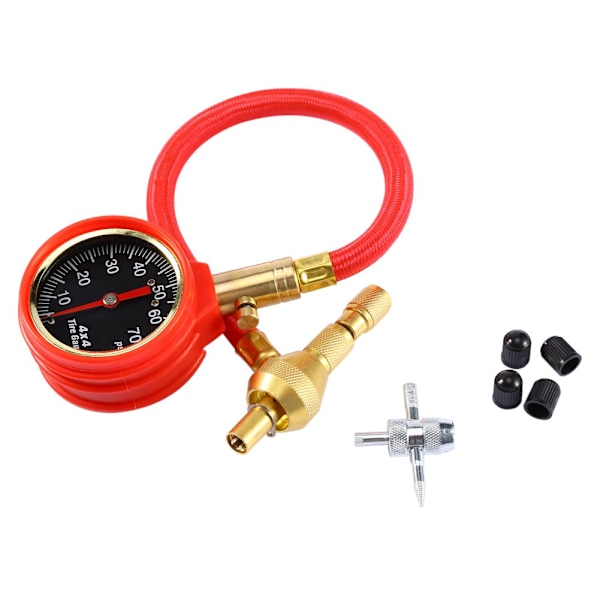 Multifunktionsdäcktrycksmätare & Deflator Kit (0-70psi)