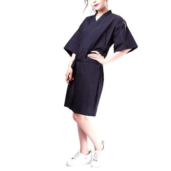 Svart salong kundklänning rockar kappa frisörsmocka kappa för kunder Kimono