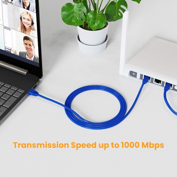 15 fod (5-pak) Cat 5E Ethernet Patch-kabel. Rj45 dator