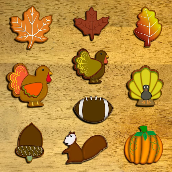 Höst och Thanksgiving kakform set (10-delar) - Roligt bakning under semestern