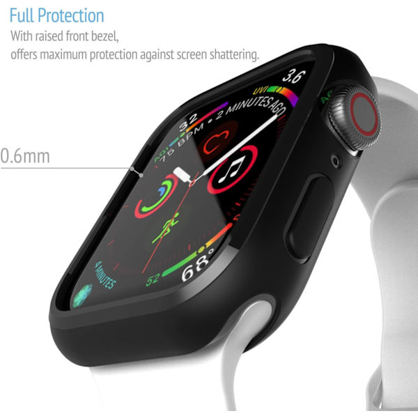 Kompatibel med Apple Watch Case 44mm Series SE/6/5/4, Mjuk och flexibel