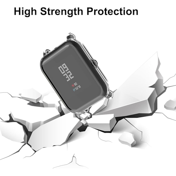 (3-pack) Skärmskyddsfodral Kompatibla med Amazfit GTS 4 Mini/Bip U Pro/Bip S/Bip Lite/Bip 1S Klocka, Mjukt Färgat TPU Stötsäkert Skydd Slim Guard