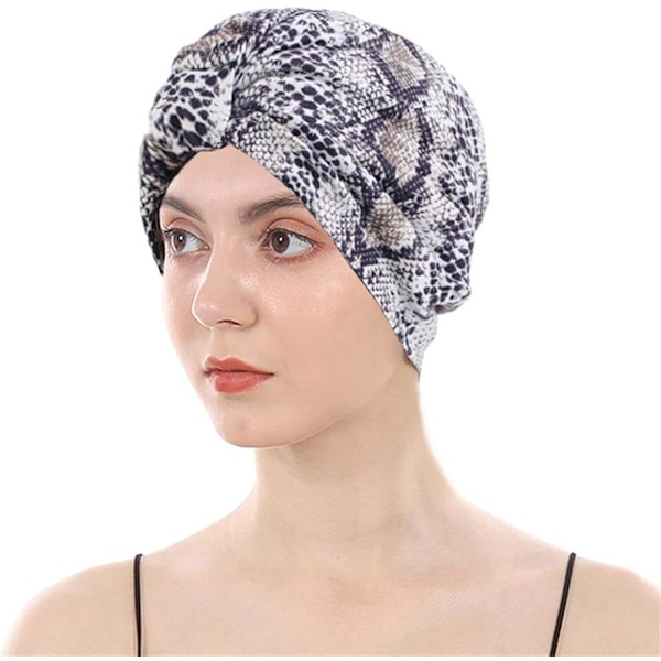 Bomullsturbaner Satin Liner Dubbellagers mössa Chemo Cap