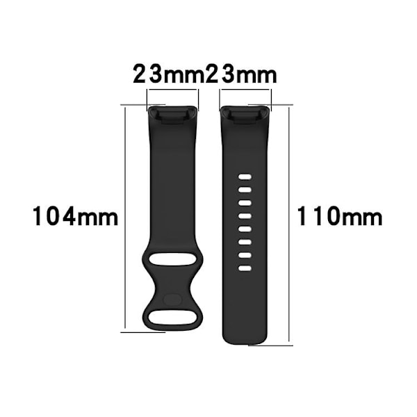 Til Fitbit Charge 5 Monokromatisk Silikonurrem RYO Red