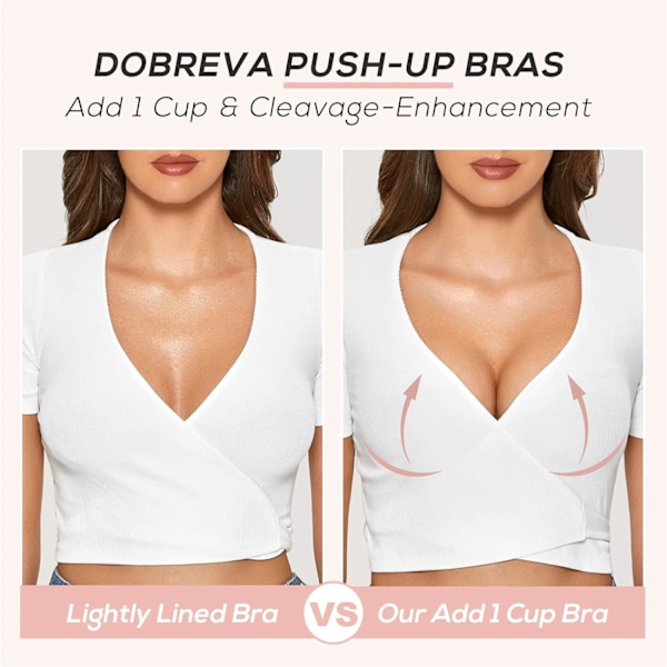 Kvinnors Push Up Spets-BH Underwire Plunge Full Coverage BH:ar Sexig Plus Size