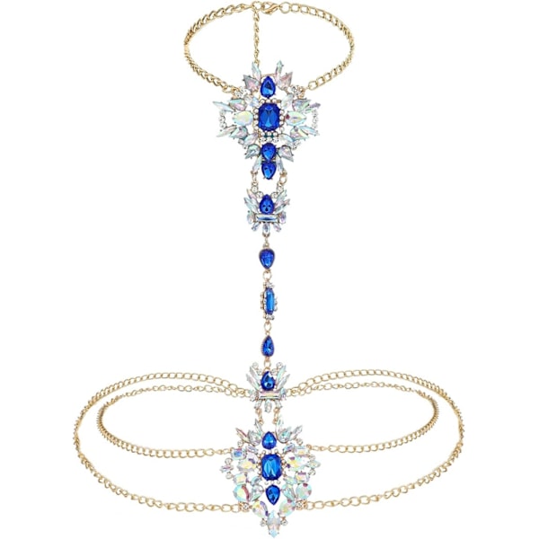 Boho Rhinestone Statement Halskæde Krystal Halskæde Krop