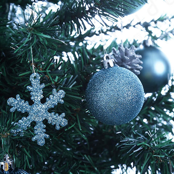 60st Blå Julgranskulor Ornament Set Osplitterbar Jul Bling-Bling