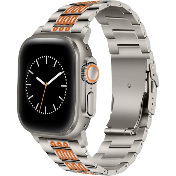 Titanium armbånd til   Watch Ultra 2/1 49mm Herrearmbånd i metal Orange Orange ingen lysende 49mm（Ultra 1/2） Orange ingen lysende