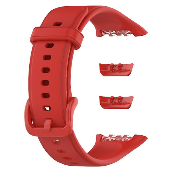 För Oppo Band 2 Solid Color Mjuk Silikon Armband LVK Red