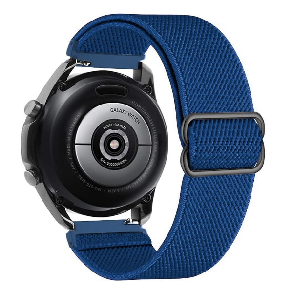 20 mm 22 mm bånd til Samsung Galaxy Watch 4/classic/3/5/pro/active 2 Gear S3 Elastic Nylon Loop Huawei Watch Gt 2 2e 3 Pro Strap navy blue 22mm